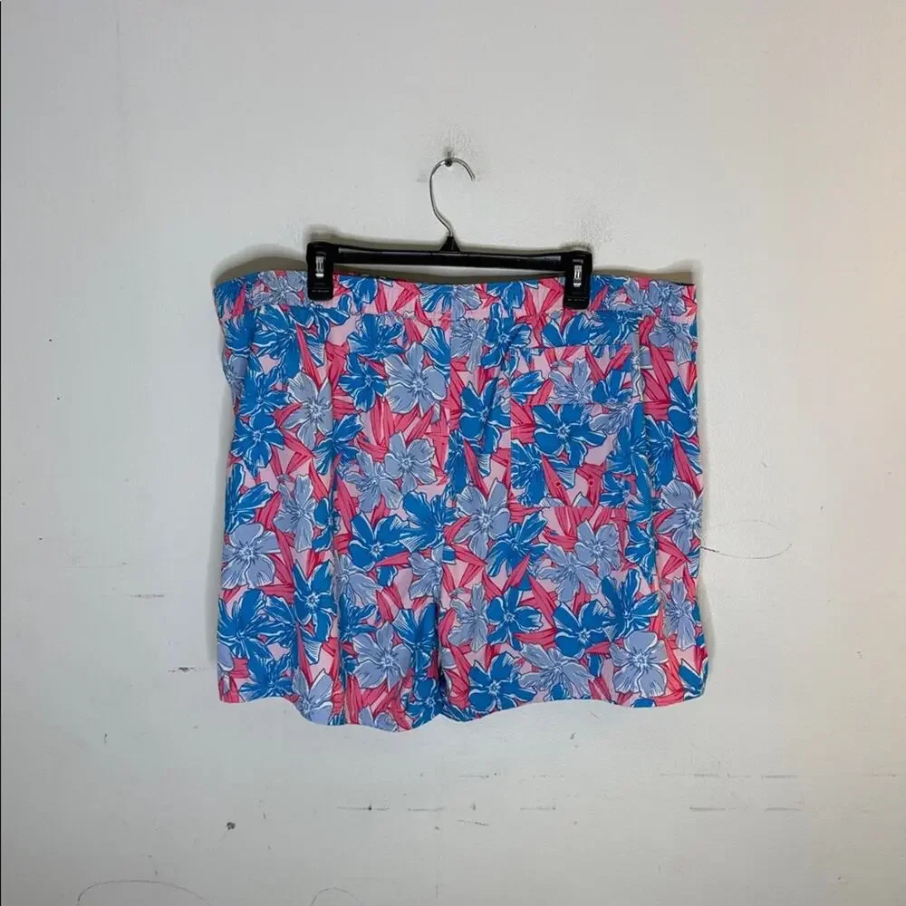 Vineyard Vines Pink and Blue Floral Men's Swim Shorts Size 2XL
